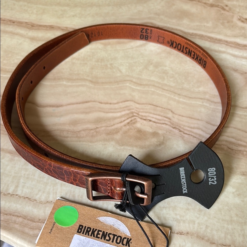 Birkenstock Brown Leather Belt 32 inch new